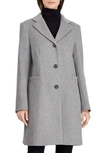 Lauren Ralph Lauren Reefer Wool Blend Coat In Df Grey