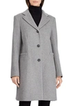 Ralph Lauren Reefer Wool Blend Coat In Df Grey