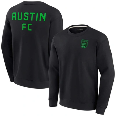 Fanatics Signature Unisex  Black Austin Fc Super Soft Fleece Crew Sweatshirt