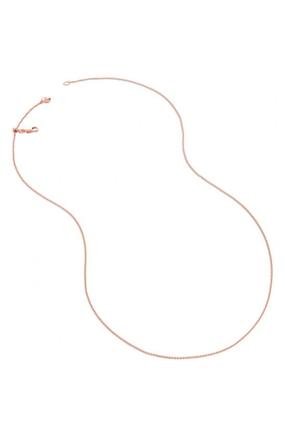 Monica Vinader Fine Chain Necklace In 18ct Rose Gold Vermeil