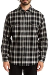 Rainforest Heavyweight Brushed Flannel Shirt In Charcoal Plaid