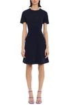 Donna Morgan Fit & Flare Minidress In Navy