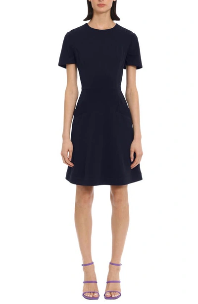 Donna Morgan Fit & Flare Minidress In Navy