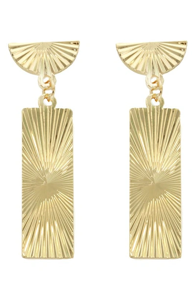 Panacea Starburst Linear Drop Earrings In Gold