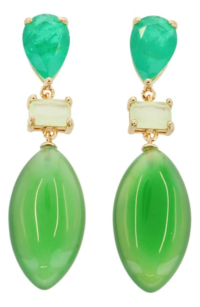 Panacea Marquise Drop Earrings In Green