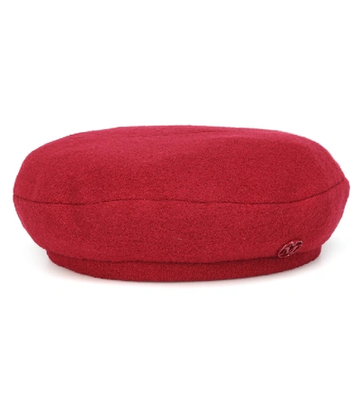 Maison Michel New Billy Wool Beret In Red