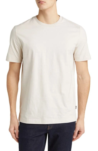 Hugo Boss Regular-fit T-shirt In Mercerized Moulin Cotton In White