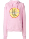 Jw Anderson Printed Hooded Cotton Jersey Sweatshirt In Pink