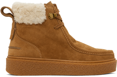 See By Chloé Julie 40mm Suede Ankle Boots In 101 Natural