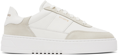 Axel Arigato Orbit Vintage Leather And Suede Trainers In White,beige