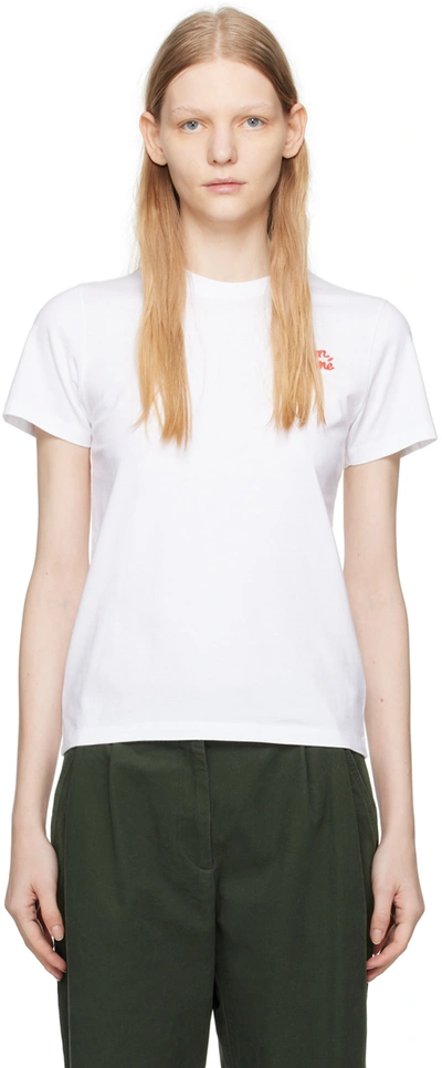 Maison Kitsuné White Handwriting T-shirt