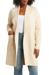 By Design Andrea Open Front Cardigan In Oatmeal Heather