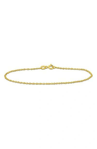 Delmar Singapore Chain Bracelet In Gold