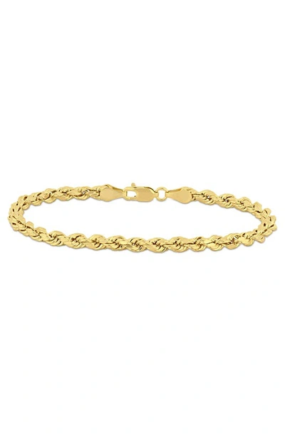 Delmar 10k Yellow Gold 4mm Rope Chain Bracelet