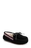 Muk Luks Jane Indoor/outdoor Slipper With Wool Blend Lining In Ebony