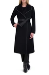 Tahari Juliette Wool Blend Coat In Black
