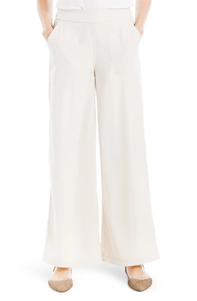 Max Studio Twill Ankle Slim Trousers In Paper