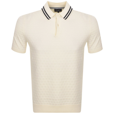 Ted Baker Mahana Polo T Shirt Cream