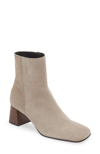 Chocolat Blu Zoan Bootie In Taupe Suede