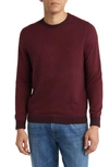 Nordstrom Bird's Eye Crewneck Sweater In Burgundy Birdseye