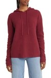 Nordstrom Wool & Cashmere Knit Hoodie In Red Tibetan