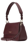 Kate Spade Hudson Pebble Leather Medium Convertible Shoulder Bag In Cherry Juice