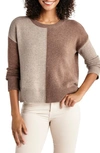 Splendid Amy Colorblock Crewneck Sweater In Multi