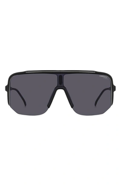 Carrera Eyewear 99mm Oversize Shield Sunglasses In Black Grey/ Grey