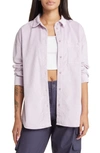 Bp. Corduroy Button-up Shirt In Pink Ash Mini Oxford Stripe