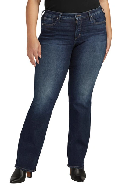 Silver Jeans Co. Infinite Fit Mid Rise Bootcut Jeans In Indigo