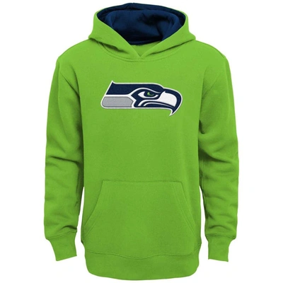 Outerstuff Kids' Youth Neon Green Seattle Seahawks Prime Pullover Hoodie