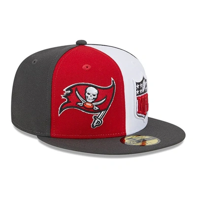 New Era Red/pewter Tampa Bay Buccaneers 2023 Sideline 59fifty Fitted Hat