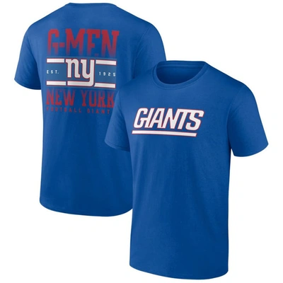 Profile Men's  Royal New York Giants Big And Tall Two-sided T-shirt