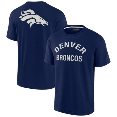 Fanatics Signature Unisex  Navy Denver Broncos Super Soft Short Sleeve T-shirt