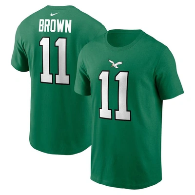 Nike Men's  A.j. Brown Kelly Green Philadelphia Eagles Alternate Player Name Number T-shirt