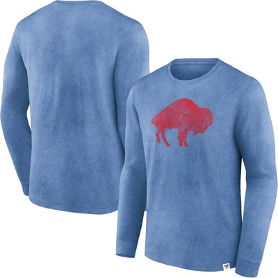 Fanatics Branded  Heather Royal Buffalo Bills Washed Primary Long Sleeve T-shirt