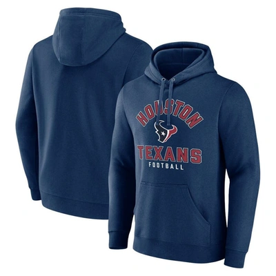 Fanatics Branded  Navy Houston Texans Between The Pylons Pullover Hoodie