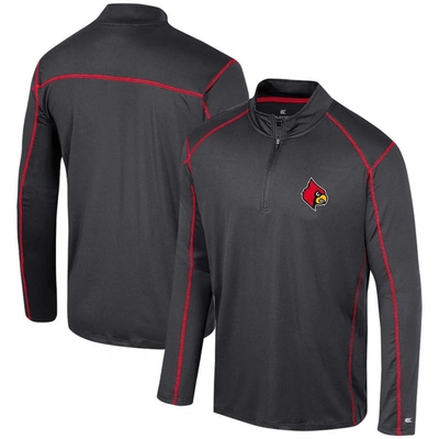 Colosseum Black Louisville Cardinals Cameron Quarter-zip Windshirt