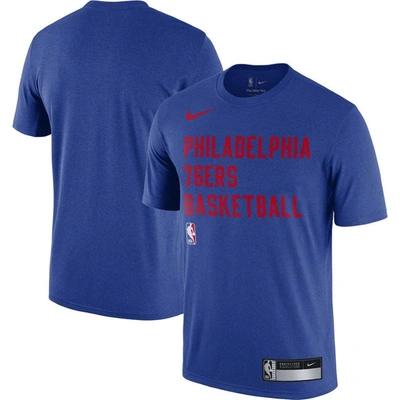 Nike Men's  Royal Philadelphia 76ers 2023/24 Sideline Legend Performance Practice T-shirt