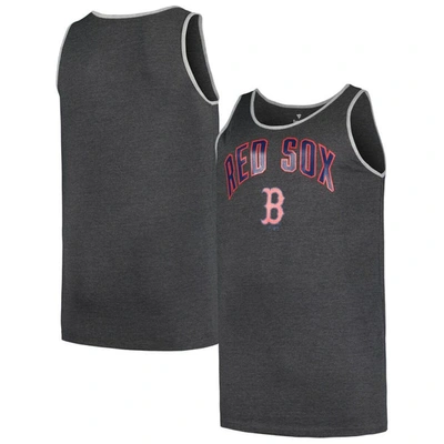 Profile Men's  Heather Charcoal Boston Red Sox Big And Tall Arch Over Logo Tank Top