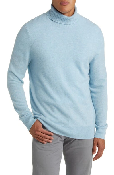 Nordstrom Cashmere Turtleneck Sweater In Blue Heather