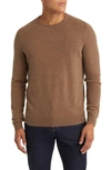 Nordstrom Cashmere Crewneck Sweater In Brown Nutmeg