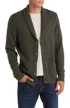 Treasure & Bond Donegal Shawl Collar Cardigan In Olive Night Donegal
