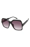 Vince Camuto Glam Square Sunglasses In Black