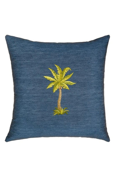 Linum Home Textiles Colton Denim Decorative Square Pillow Cover In Blue