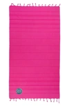 Linum Home Textiles Summer Fun Horoscope Pestemal Beach Towel In Pretty Pink Aquarius