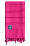 Linum Home Textiles Summer Fun Horoscope Pestemal Beach Towel In Pretty Pink Sagittarius
