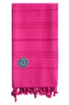 Linum Home Textiles Summer Fun Horoscope Pestemal Beach Towel In Pretty Pink Libra