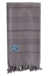 Linum Home Textiles Summer Fun Horoscope Pestemal Beach Towel In Gray Leo