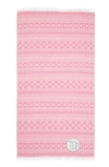 Linum Home Textiles Sea Breeze Horoscope Pestemal Beach Towel In Pink Virgo